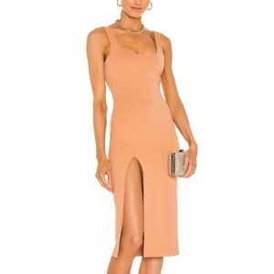 Tan midi dress